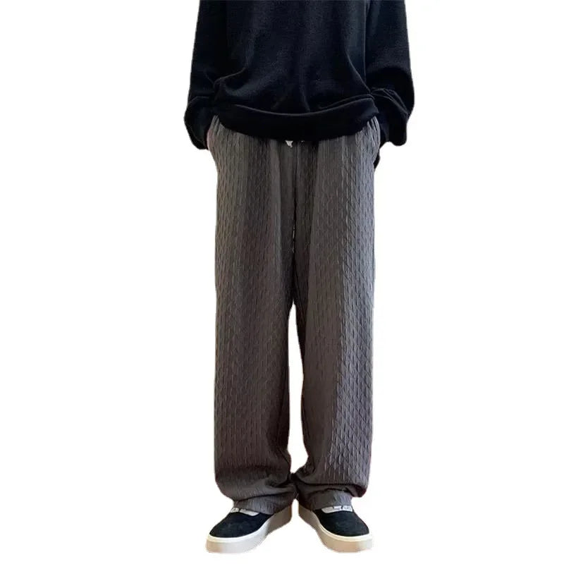 Jacquard Diamond Grid Pants