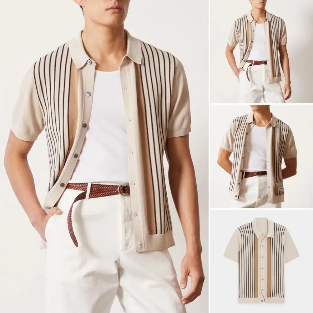 Cardigan Short-sleeve Shirt